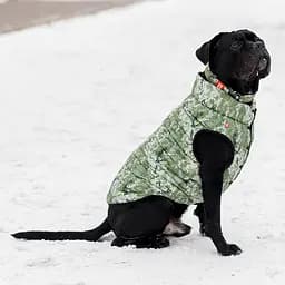 Курточка для собак Waudog Clothes малюнок Мілітарі L55 В 77-80 см С 50-55 см - мініатюра 4