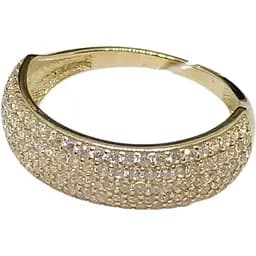 Золоте кільце Імперія золота з фіанітами. КВ444И 17,5