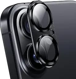 Захисне скло DK для Apple iPhone 16 Plus на камеру CD Metal Armor 021404 black - мініатюра 2
