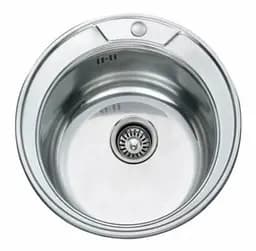 Мийка кухонна врізна Kraft 490 D Decor кругла 490х490х180 мм 0,8 мм 30412