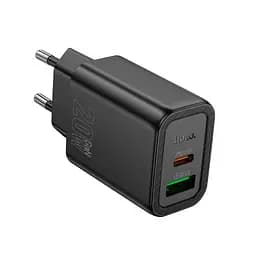 Адаптер сетевой HOCO Gentle charger N61 1USB/1Type-C, 20W/3A, PD/QC|