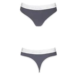 Спортивні трусики-стрінги Passion PS007 Panties dark grey L - мініатюра 2