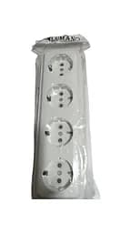 Розетка Lumano чотирна з/з зовнішня біла РА16-245 (74шт/ящ) ROYAL (інд.підключення) (19964)