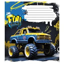 Тетрадь ученическая "Монстер трак" Leader 024-550238K-3 в клеточку, 24 листа