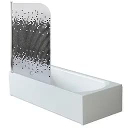 Шторка для ванної Bravo Elba 80В Mosaic 000023252, Універсальна, другий, чорний