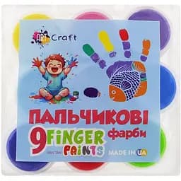 Набір пальчикових фарб Art Craft 17049-AV 9 кольорів по 10 мл