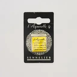 Акварельна фарба Sennelier, полукювета, S4, Кадмій лимонно-жовтий (Cadmium Lemon Yellow)