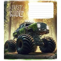 Тетрадь ученическая Offroad masters Школярик 012-3287C-1 в косую линию 12 листов