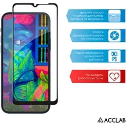 Скло захисне ACCLAB Full Glue Samsung A03 Black (1283126521621) - мініатюра 5