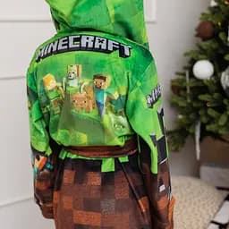 Халат дитячий з плюшевого велюру Minecraft 18180 134-140 см - мініатюра 9