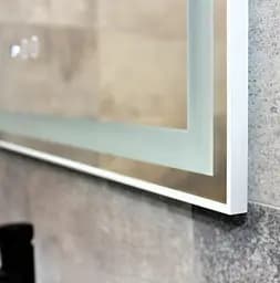 Дзеркало Dusel DE-M0061S1 Silver 75x100 см з годинником, Сірий - мініатюра 7
