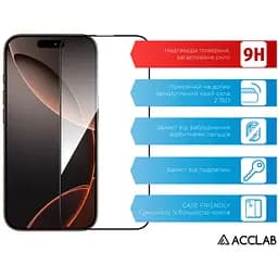 Скло захисне ACCLAB Full Glue Apple iPhone 16 Pro Max Black (1283126593284) - мініатюра 3