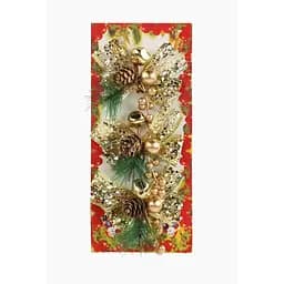 Новогоднее украшение Бант с декором Yu Hai Sheng Dan YH-001 2 шт. 10 см (NY)