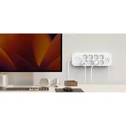 Підовжувач-фільтр Belkin мережевий 8хТип F, 3x1.5 мм кв, 16 А, USB-A/USB-C 18 Вт, з захистом від перенапруги, 2 м, білий - мініатюра 7