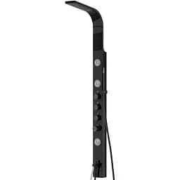 Душова панель Corsan Snake black з виливом та термостатом S002TBLW, Чорний матовий