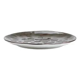Тарілка закусочна порцелянова плоска 22 см, коричневий TS Kitchen HP23394 - мініатюра 3