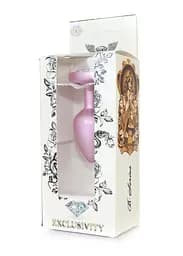 Анальная металлическая пробка Plug - Jewellery Pearl Pink Heart PLUG - Clear S Boss Series 64-00139 100340