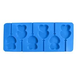 Силиконовая форма для леденцов и конфет на палочке "Сердечки", Kitchen Master Голубой 87406