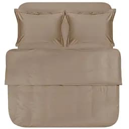 Комплект постільної білизни євро Lotus Home Dakota Modern сатин premium кавовий (svt-2000022340373)