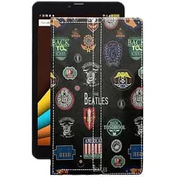 Чехол StatusCASE из экокожи для планшета Sigma X-style Tab A81 Битлз