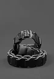 Женский кожаный бохо-ремень черный краст