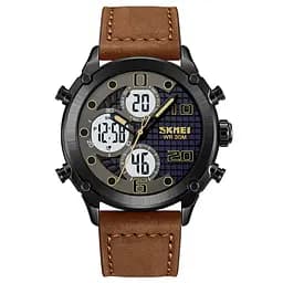 Годинник Skmei 1975LDKBNWT Dark Brown-White Leather