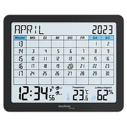 Годинник-календар настільний Technoline WT2600 Black (WT2600), Чорний - мініатюра 2