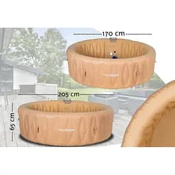 Джакузі-SPA надувне Thunder LATTE 6-місне коричневі меблі з ротанга 8 шт. (LATTE-FULL-BROWN) - мініатюра 7