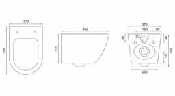 Підвісний унітаз Rea Carlos Nature marble REA-C6606, Мармур - мініатюра 7