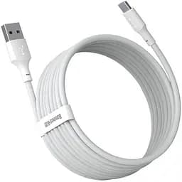 Кабель Baseus Simple Wisdom Cable USB to Type-C Kit 5A 1.5m 2PCS-Set TZCATZJ-02 White - мініатюра 2
