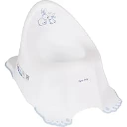 Дитячий горщик Tega Зайчики з протиковзною гумою білий