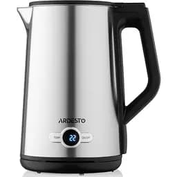 Электрочайник Ardesto Steel Collection 1.7 л Strix LED дисплей двойные стенки серебристый kuh0015399
