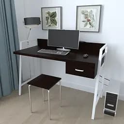 Письменный стол Ferrum-decor 750x1000x600 Белый металл ДСП Венге Магия 32 мм (FRD-105372)