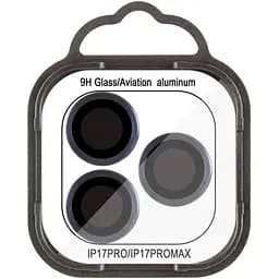 Захисне скло Metal Classic на камеру (у упак.) для Apple iPhone 17 Pro (6.3) / 17 Pro Max (6.9) Синій / Dark Blue - мініатюра 2