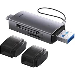 Картрідер Baseus Lite Series USB-A & Type-C  to SD/TF Card Reader WKQX060113 Grey