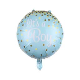 Шар воздушный фольгированный (45 см) Мальчик синий