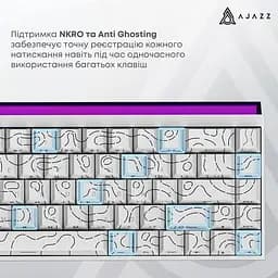 Клавіатура Ajazz NK68 Red Switch White USB-C (NK68-R-S-W) - мініатюра 8