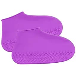 Многоразовые бахилы-чехлы для обуви силиконовые от воды и грязи S Purple (kz235)