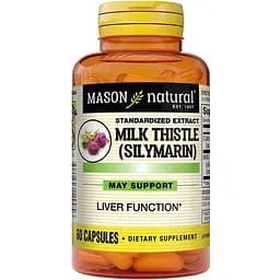 Натуральная добавка Mason Natural Milk Thistle (Silymarin) Standardized Extract, 60 капсул