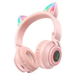 Навушники Borofone BO18 Cat Ear Pink