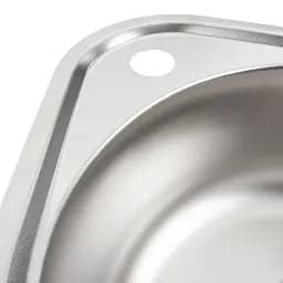 Кухонна мийка Platinum Декор 4539 з нержавіючої сталі 0.6 мм кругла D=33 см (000017247) - мініатюра 4