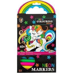 Неоновая раскраска Grafix Единорог 15х15 см 40 листов (150079_1)