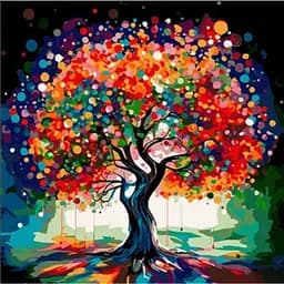 Проективная картина по номерам "Дерево перемен" AV4040-24 (4823113872502)