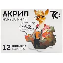 Дитячий набір акрилових фарб 7C51202, 12 кольорів, по 10 метрів