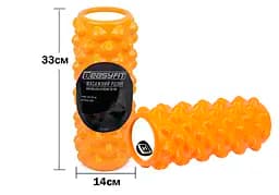 Масажний ролик Grid Roller Extreme 33 см Оранжевий EasyFit fit0024957