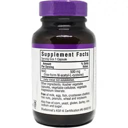 N-Ацетил-L-Цистеїн Bluebonnet Nutrition NAC 500 мг 30 капсул - мініатюра 2