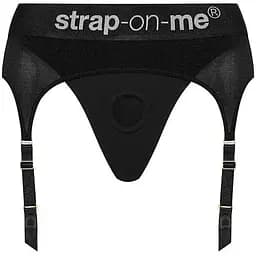 Трусы для страпона с подвязками для чулок Strap-On-Me Rebel Harness S