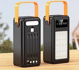 Портативний зовнішній акумулятор Bilintong 60000mAh Power Bank + Led ліхтарик Чорний - мініатюра 2