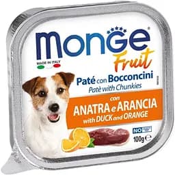 Паштет Monge Dog Fruit с уткой и апельсином 100 г