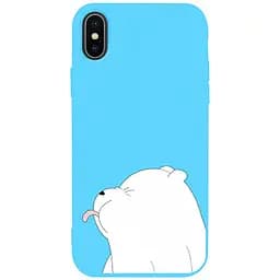 Чохол-накладка Toto Matt TPU 2 mm Print Case Apple iPhone X/XS #57 Bear Tongue Sky Blue